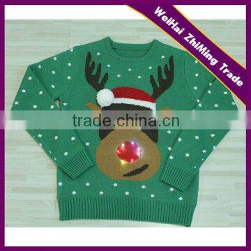 Lovely Deer Christmas Sweater With LED Light