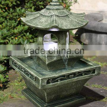 Garden Decorative Geometric Pagoda Water Fountain