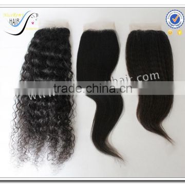 Wholesale virgin hair bundles with lace closure 100% human brazilian hair closure