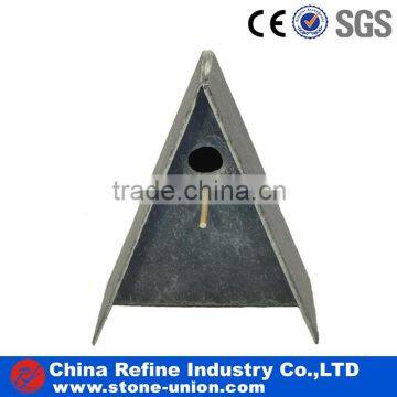 Eco-friendly newest triangle slate stone bird house with slate roof for sale