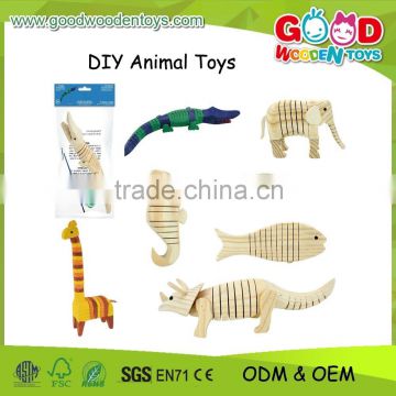 2015 New Animal DIY Painting Toys,Educational Wooden Painting Toys,Kids Popular Painting Toys                        
                                                Quality Choice