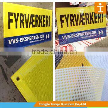 Polyester mesh banner printing for advertising