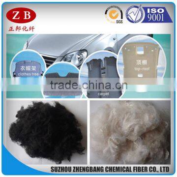 automobile use black beige colored polyester staple fiber