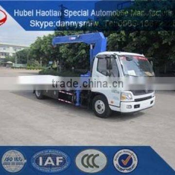 FORTON small wrecker truck with crane low price road towing truck for sale