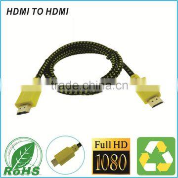 HD TV Cable Sleeving Braided Cable High Speed Connect Wire For 3D TV Support 1080P Cable