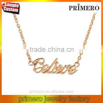 PRIMERO custom stainless steel necklace fashion initial letter pendant