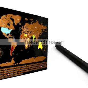 Creative Fashion New Design Hard Paper Scratch World Map for Travel photo-2