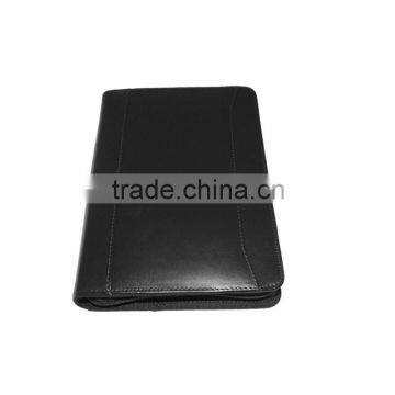 Wholesale cheap leather cover notebook/leather folder