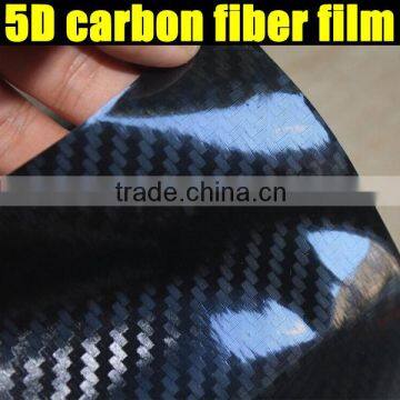 Wholesale 5D carbon fiber sticker with air free bubbles 1.52*20m per roll