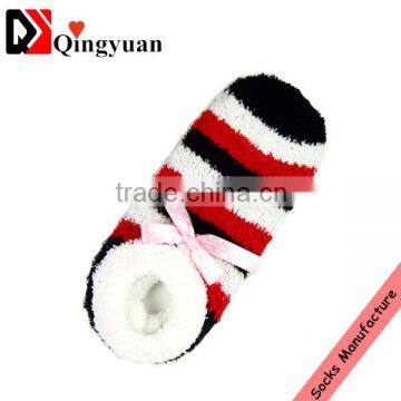 Wholesale anti slip indoor women microfiber socks