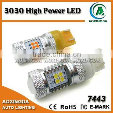 3030SMD 12V 7443 car auto LED brake light with excellent heat dissipation design