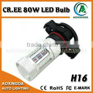 Super Bright Yellow Light CREEE XBD 80W LED Fog Light Bulb H16 5202 PSX24W