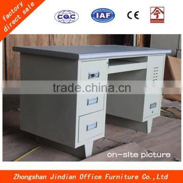 Office Furniture Steel Computer Desk with Two Pedestals and Three Drawers