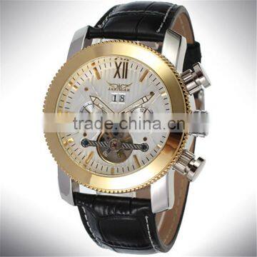 New Fashion Cool JARAGAR Watches Men Luury Brand Sports Military Automatic Mechanical Tourbillion Wristwatches Leather Strap photo-4