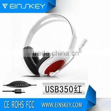 High quality cheap wholesale USB-350 dynamic stereo pc headphones