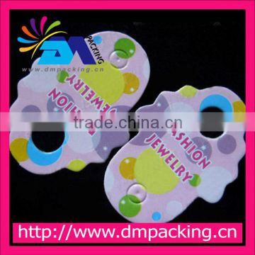 colorful Paper jewelry printed card for children