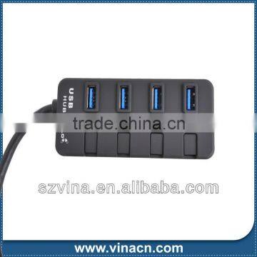 Portable 4 Ports USB 2.0 USB 3.0 HUB For Card Rearder/USB Mouse/Keyboard/U Disk