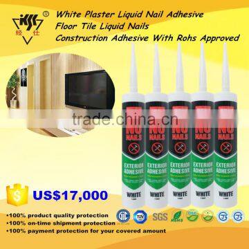 White Plaster Liquid Nail Adhesive/Floor Tile Liquid Nails/Construction Adhesive With Rohs Approved