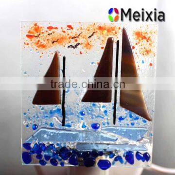 MX170175 Fuse fishing boat glass night light for bedroom furniture