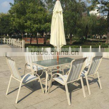 Garden Patio Aluminum Mesh Patio Furniture Bistro Table and Chairs