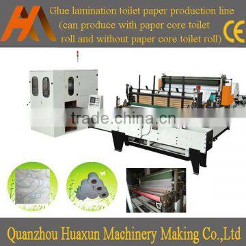 High quality auto perforating roll tissue embossed rewinding toilet paper products machine