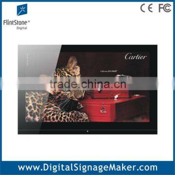 Landscape 1080P HD 32 inch wall mounted wide screen lcd advertising player,media player/ ad player