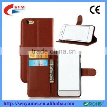 hot selling flip pu leather wallet case for iphone 6 6s plus 4.7