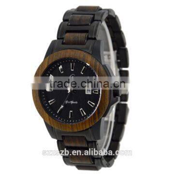 Unisex Watch With Metal Case Wood And Metal Strap Quartz Stainless Steel Case Back Water Proof Watch photo-3