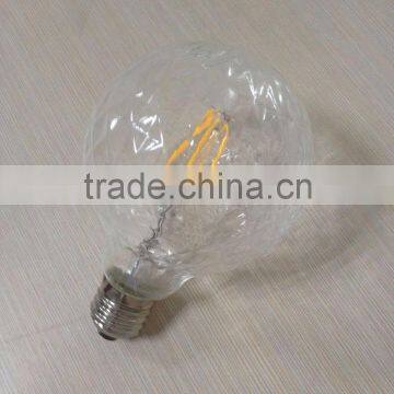 2015 newest led filament bulb 80mm dimmable bulbs polyhedral glass e27/e26