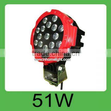 2016 high quality 12V/24V 51W Led Work Light for All Cars