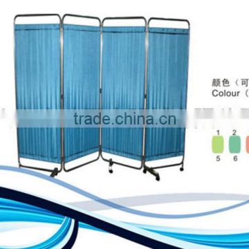 Movable folding hospital bed screen medical curtain