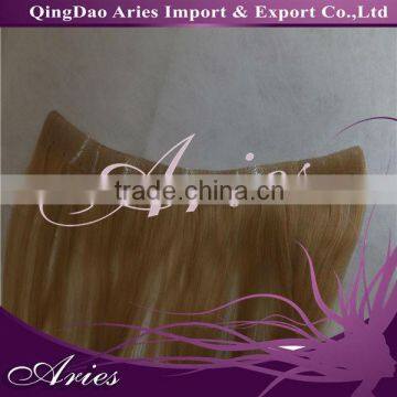 100% Remy Human Hair Custom made PU Weft Skin Weft with holes