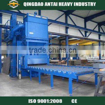 Leading shot blasting equipment for steel plate