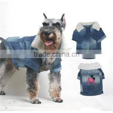 2015 hot Pet Denim jacket dog cooling coat