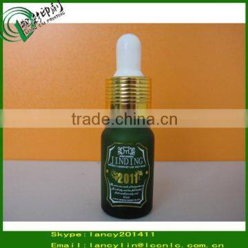 5/10/15/20/30/50/100ml Green Dropper Bottles With Aluminium Gold Cap, Dropper Green Bottle photo-2