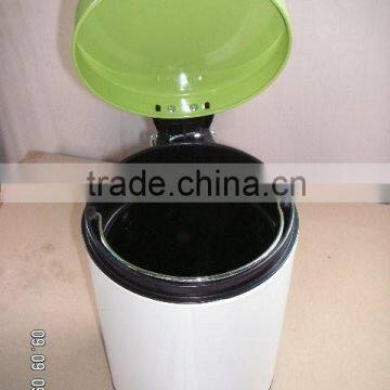 Flat Lid Powder Coated Finished Soft Close Steel Trash Can photo-4