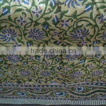 Handmade Block Printed Cotton Bed Cover Bedding Sheet Indian Home Decor Bed Sheet Bed Spread