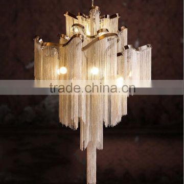 Modern Stream Metal Chain Suspension Light