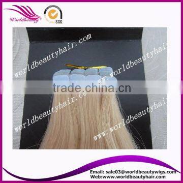 Top quality blonde Russian hair M shape micro Tape hair extension                        
                                                Quality Choice