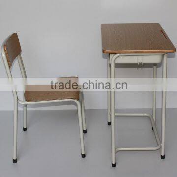 Student desk and attached chairs/School desk and chair/Single school table and chair