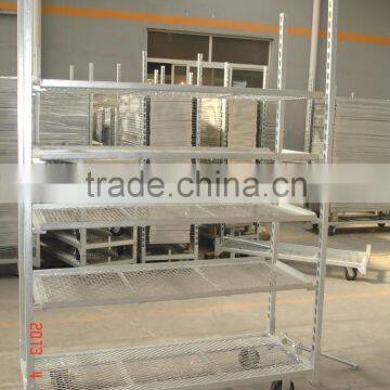 mobile storage flower container, rack trolley, danish cart