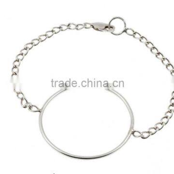 925 Sterling Silver Newest Fashion Silver Circle Chain Bracelet photo-2