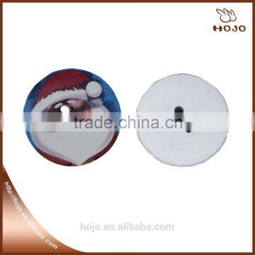 Fashion 2.5cm round Santa Claus portrait button for Christmas clothes
