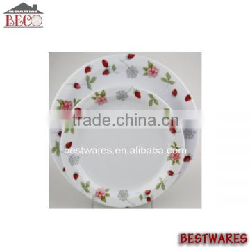 New designed non toxic round plastic strawberry plates