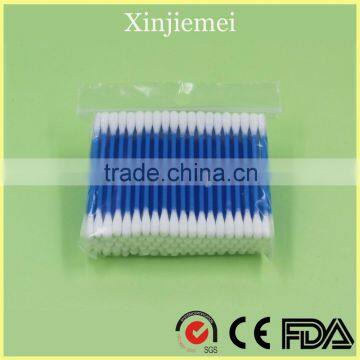 100pcs in bag two head points plastic cotton bud/cotton swab