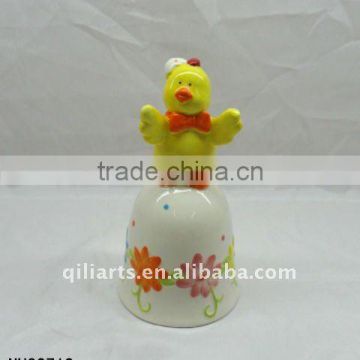 ceramic easter chicken bells