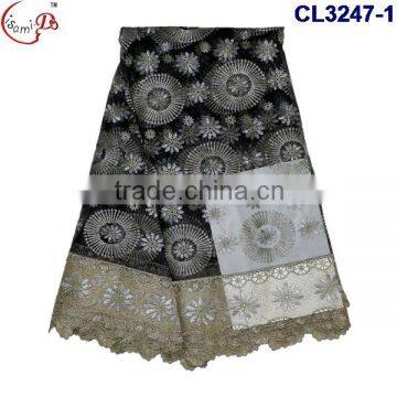 CL3247 2016 High quality newest style top fashion african fabric velvet lace for making dress