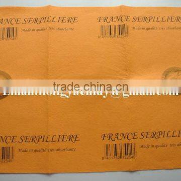 Logo Printed Orange Super Absorbent Needle Punched Germany Nonwoven Floor Dust Cloth photo-6