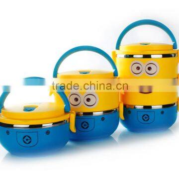 1-4 Layer Cute Cartoon Minion Lunch Bo