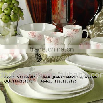 simple unique morden design porcelain ceramic dinnerware set